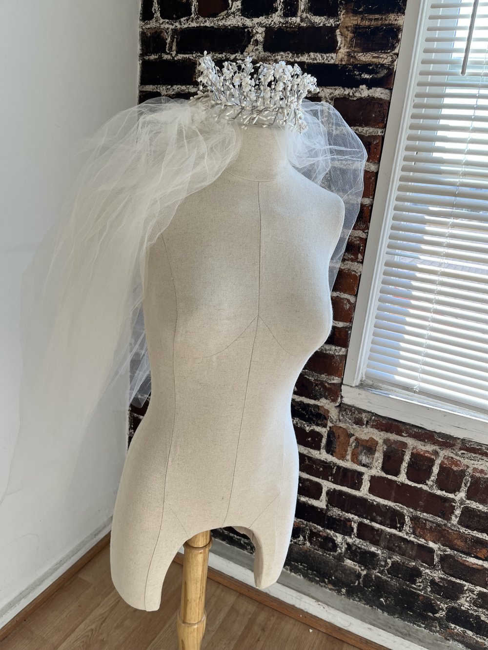 1930's Beaded Crown Veil