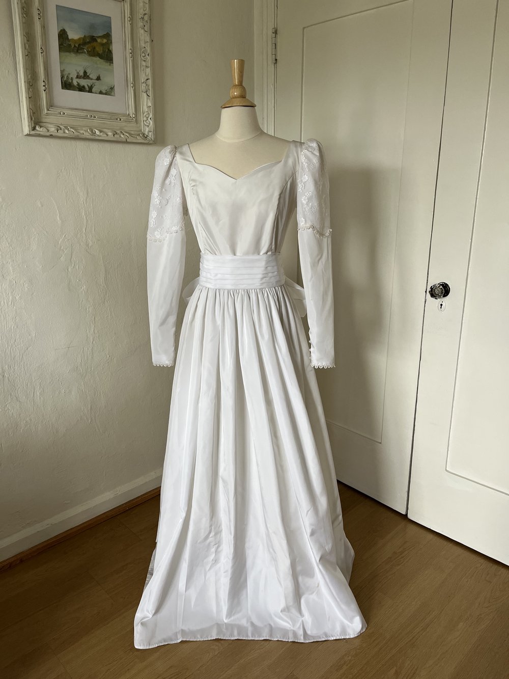 1980’s Princess Sleeve Satin Gown