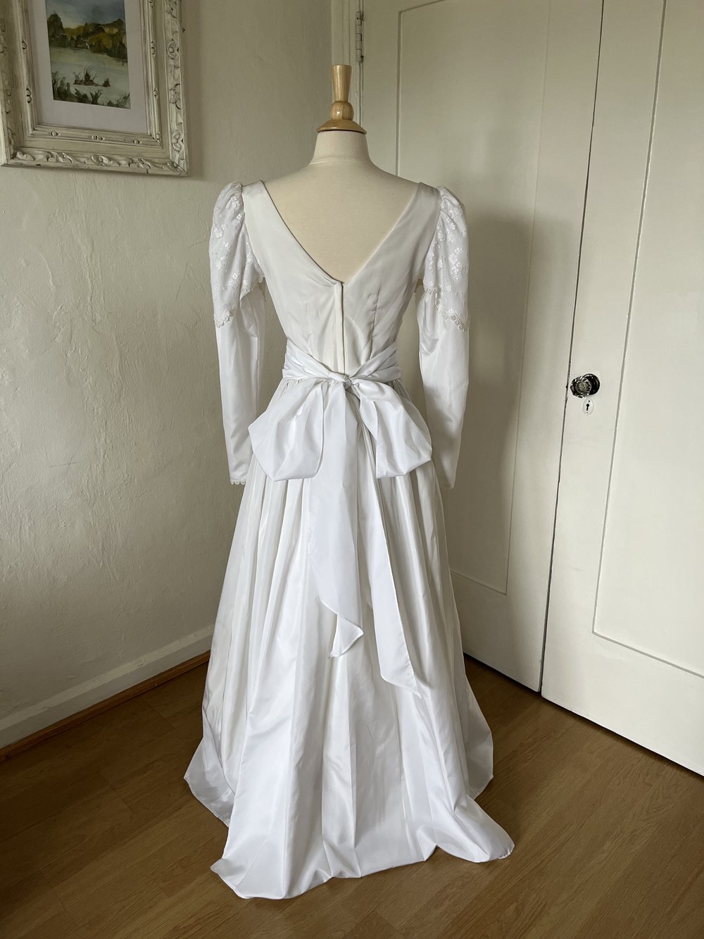 1980’s Princess Sleeve Satin Gown