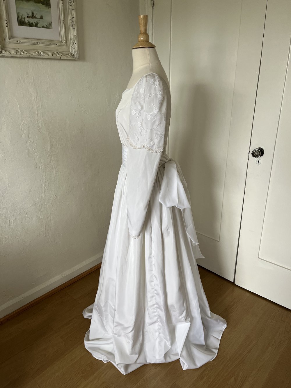 1980’s Princess Sleeve Satin Gown