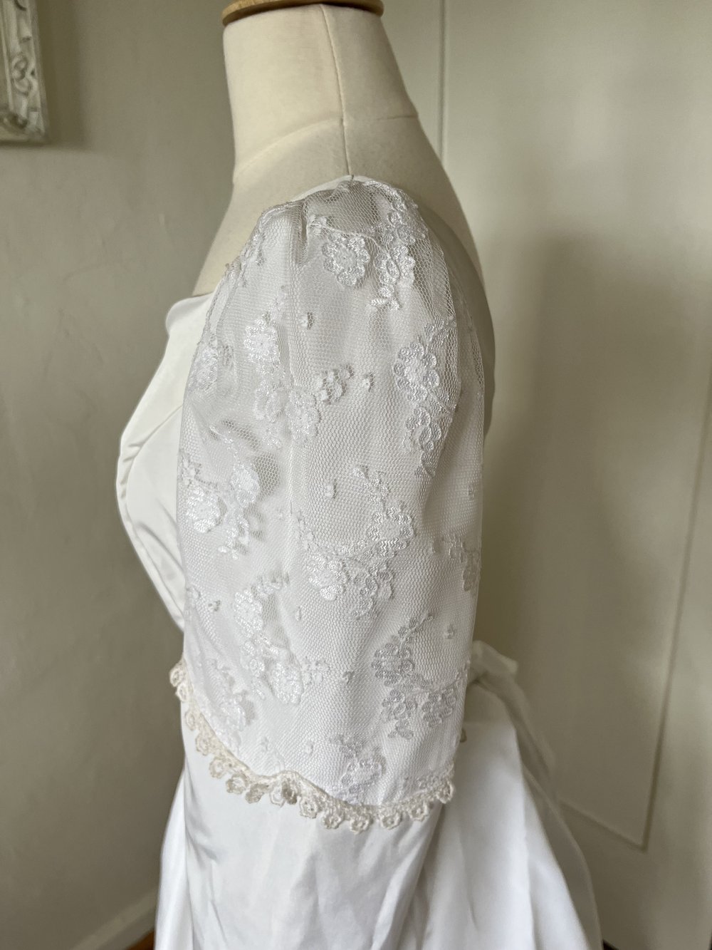 1980’s Princess Sleeve Satin Gown
