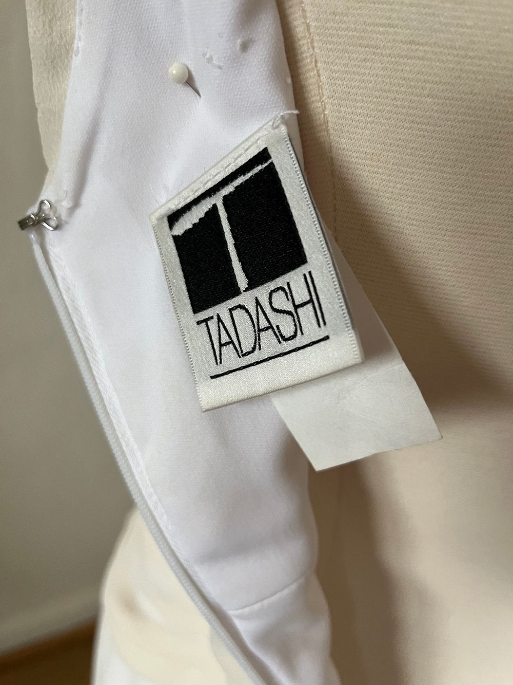 1990's Tadashi Bridal Chiffon Dress clothing tag