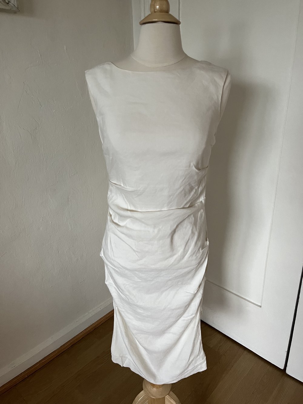 2000's Nicole Miller Sleeveless Knee-Length Cotton Dress